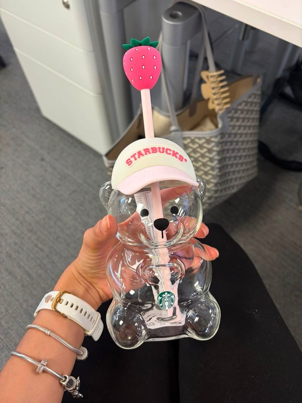 Starbucks Strawberry Glass Bear Cup - Limited Edition (Authentic)